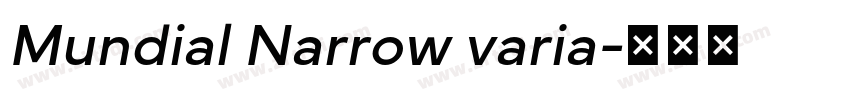 Mundial Narrow varia字体转换